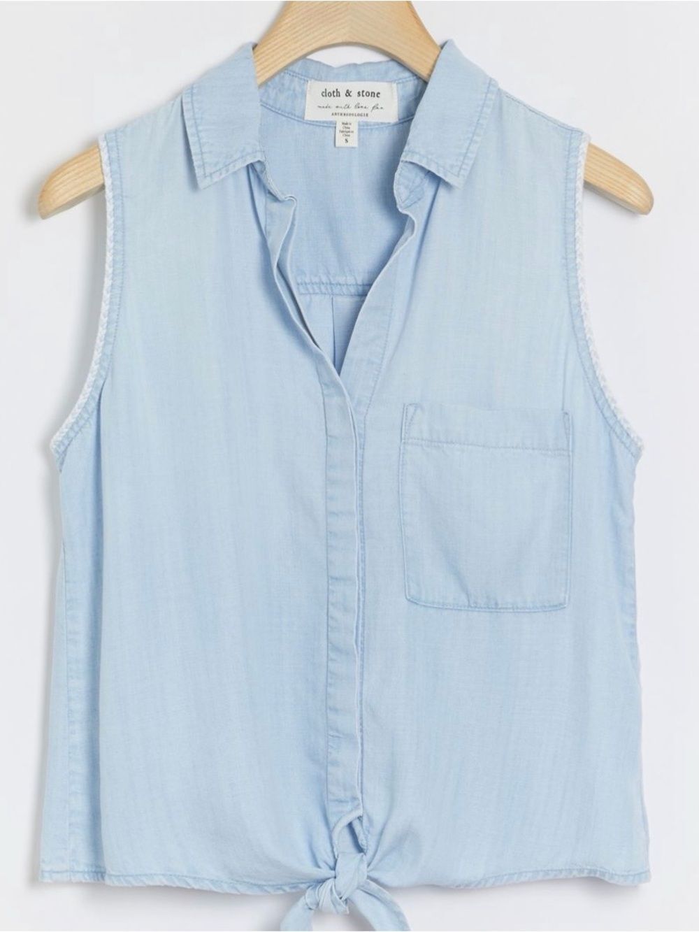 Anthropologie | Cloth & Stone Evra Tie-Front Blouse | Size: Small